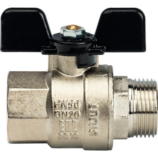 Кран шар STOUT Ду25 м/р баб PN40 (полнопроходной)