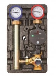 Насосная группа с трехход смесит клап 1" б/насоса (подача слева) (180) NG-MK-0101L ТИМ