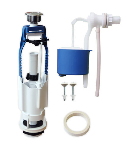 УКЛАД Арматура к бачку б/подвод кнопка/хром (АБ 105.56.14.3)