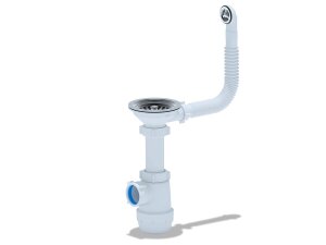 АНИ Сифон Ани Грот 3 1/2*40 с гибким переливом круглым д/керам.моек (А0142S)