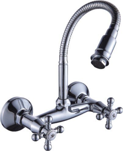 Смес. настенный 1/2 кер/верх/гибк/излив ЭВЕРЕСТ В47-333