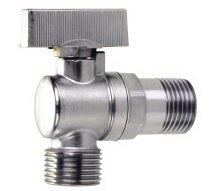 Кран д/стир.маш угл 1/2нар*1/2нар с отраж/матовый (ST2001) SANLUX