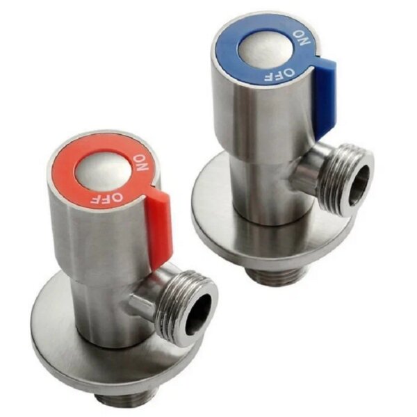 Кран д/стир.маш угл 1/2нар*1/2нар с отраж НЕРЖ BL5854.02S ТИМ (пара)