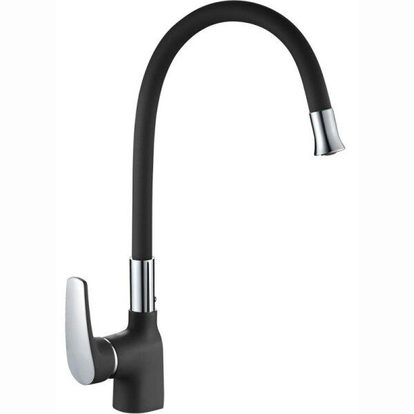 Смес. д/кухни бок/руч шар/гайка/гибк/излив ф35 T2893BK-1 черный