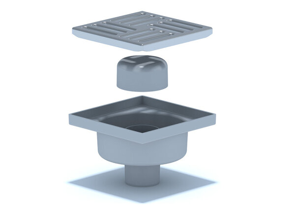 АНИ Трап 50 вер/вып с нерж/реш 150*150 (ТА5212)