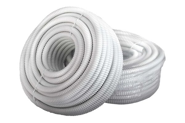 Шланг гофр. Ф40 белый (30м) (40мм нар-34,6мм внут)